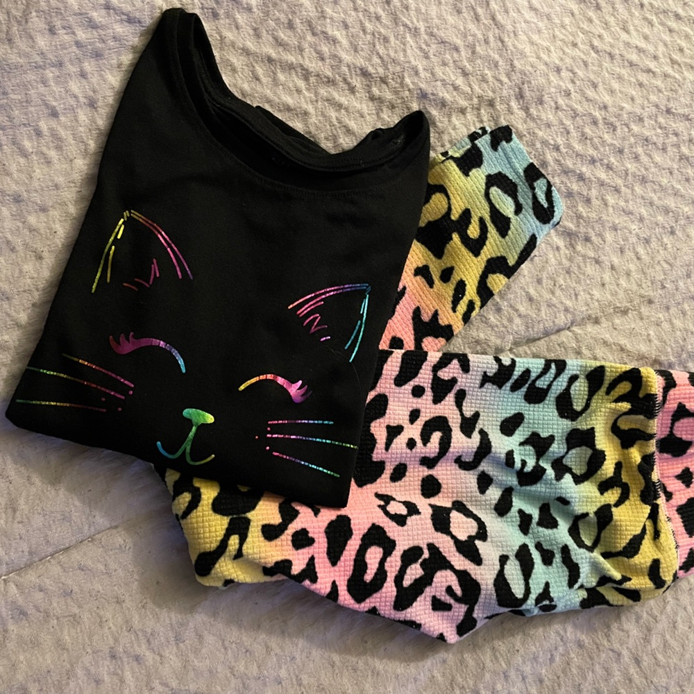 Girl’s Two Piece Long-sleeve Pajama Set- SZ 8